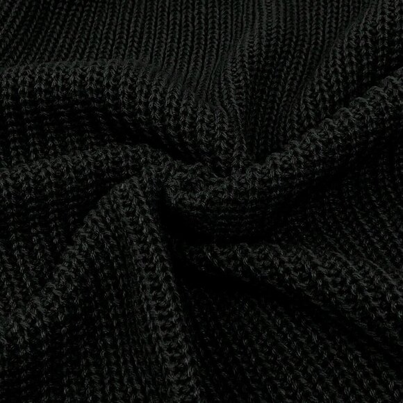 Black Casual Women's Drop Shoulder Open Front Cardigan - Picture 7 of 8